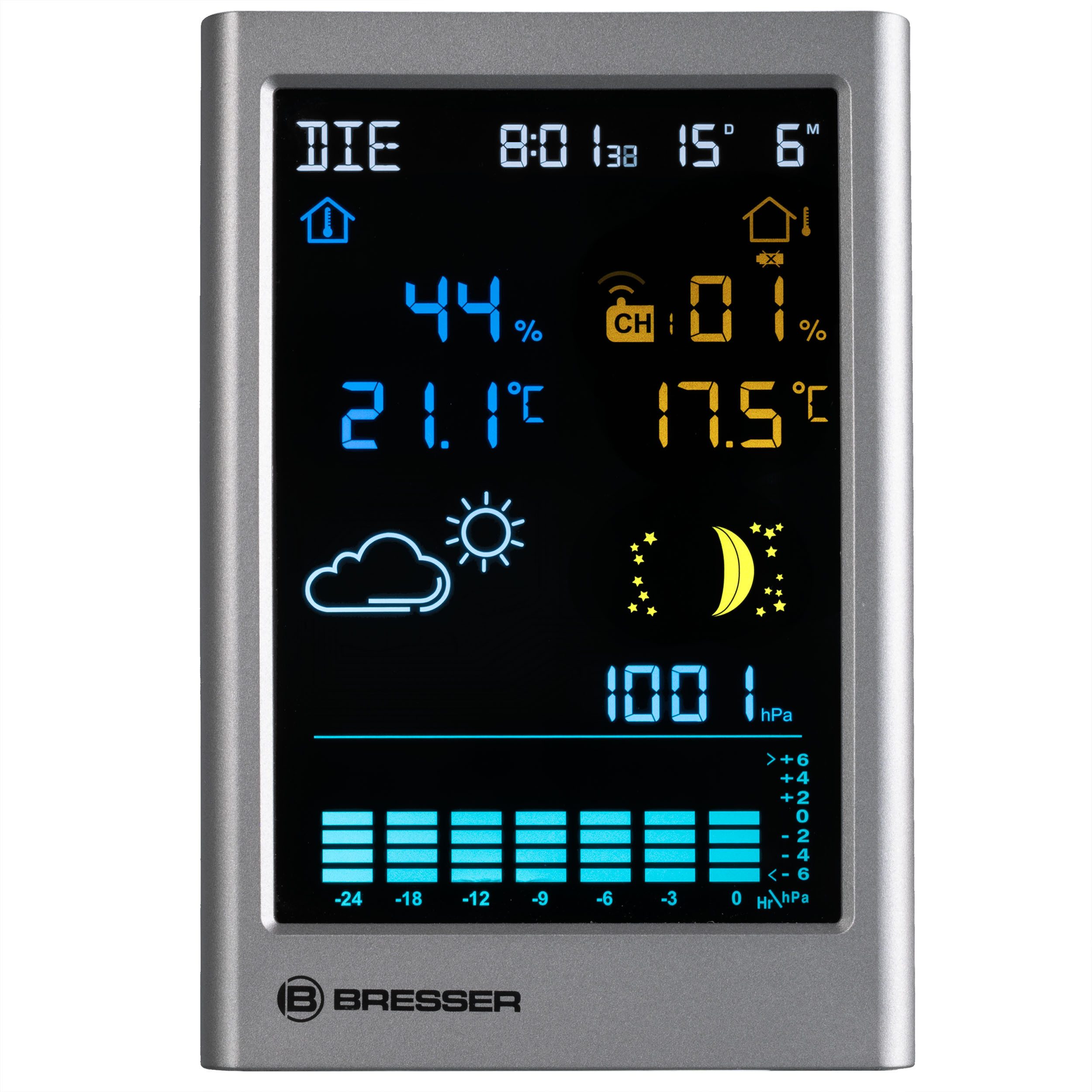 Funkwetterstation BRESSER Funk-Wetterstation MeteoTemp TBV