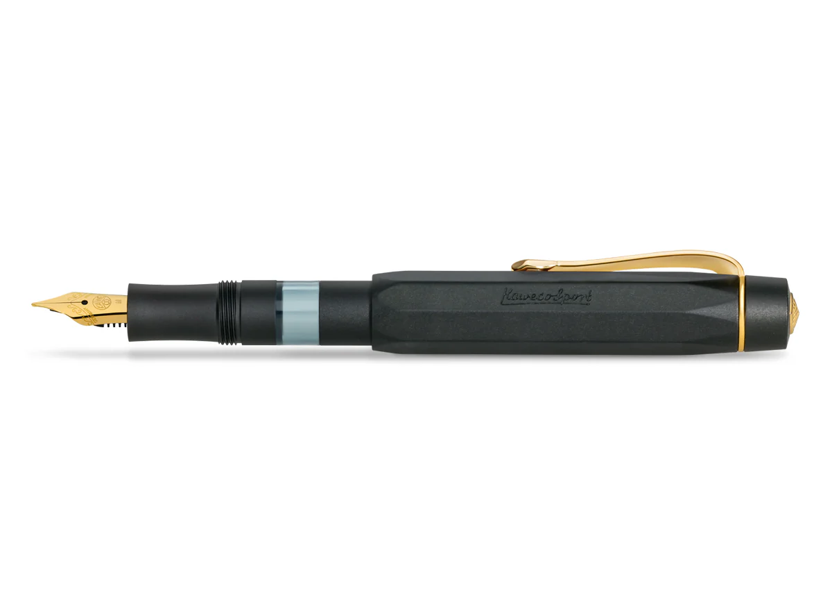 Kaweco Piston Sport AL Fountain Pen - Black/Gold