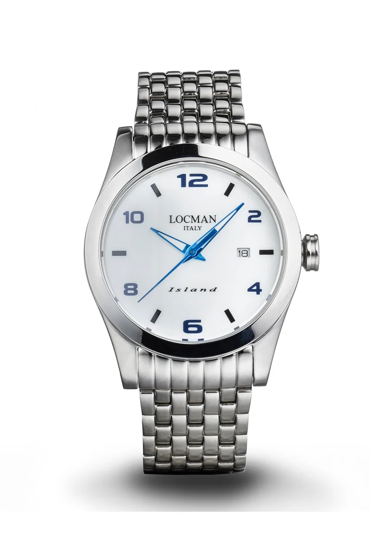 Orologio Locman Island bianco bracciale acciaio 0613A08S-00WHBLB0