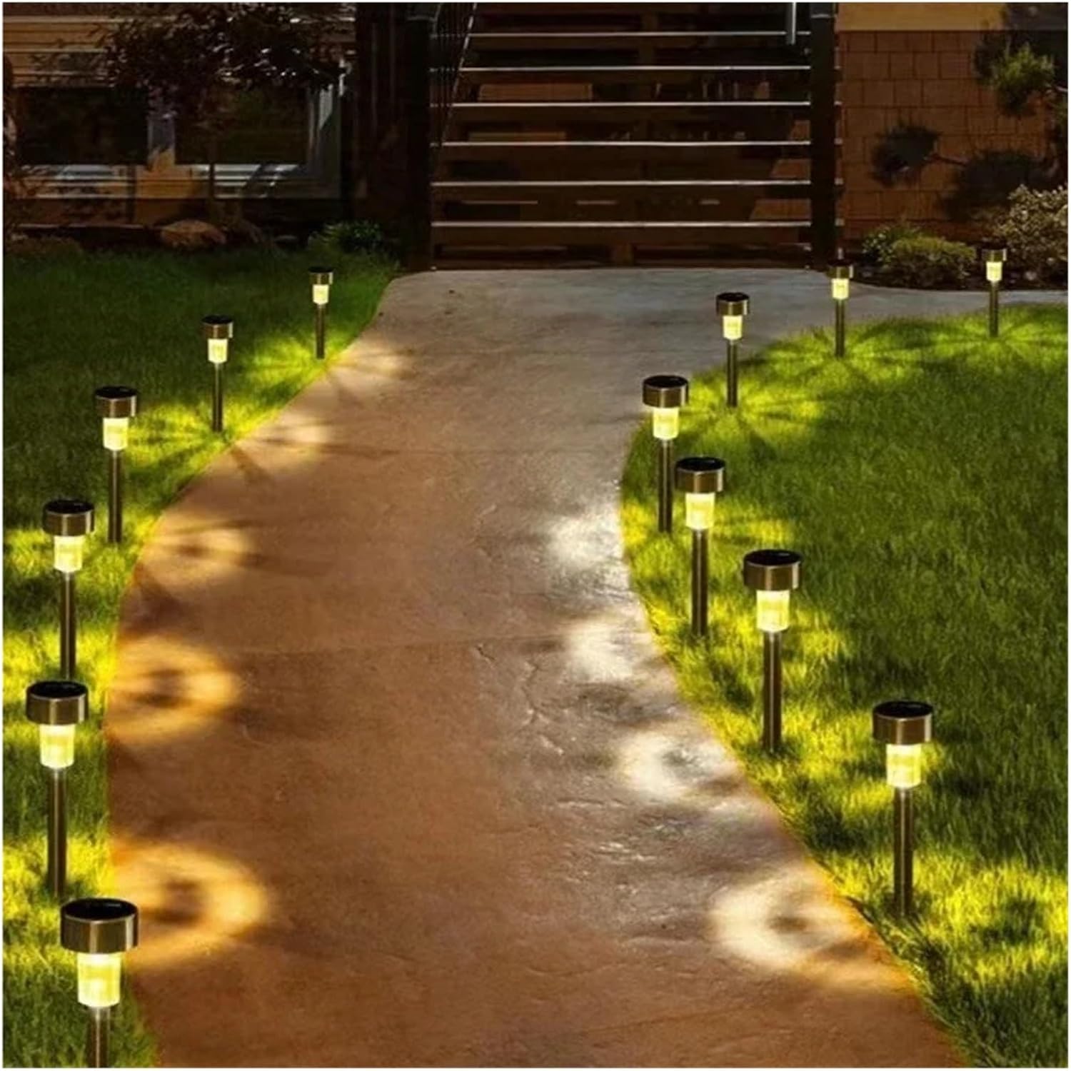 Outdoor So Gartenleuchten 30 Stück Wasserdicht So Laternen für Weg & Rasen Dekoration Hell & Energieeffizient Schwarze Muschel Warme Beleuchtung für Landschaft