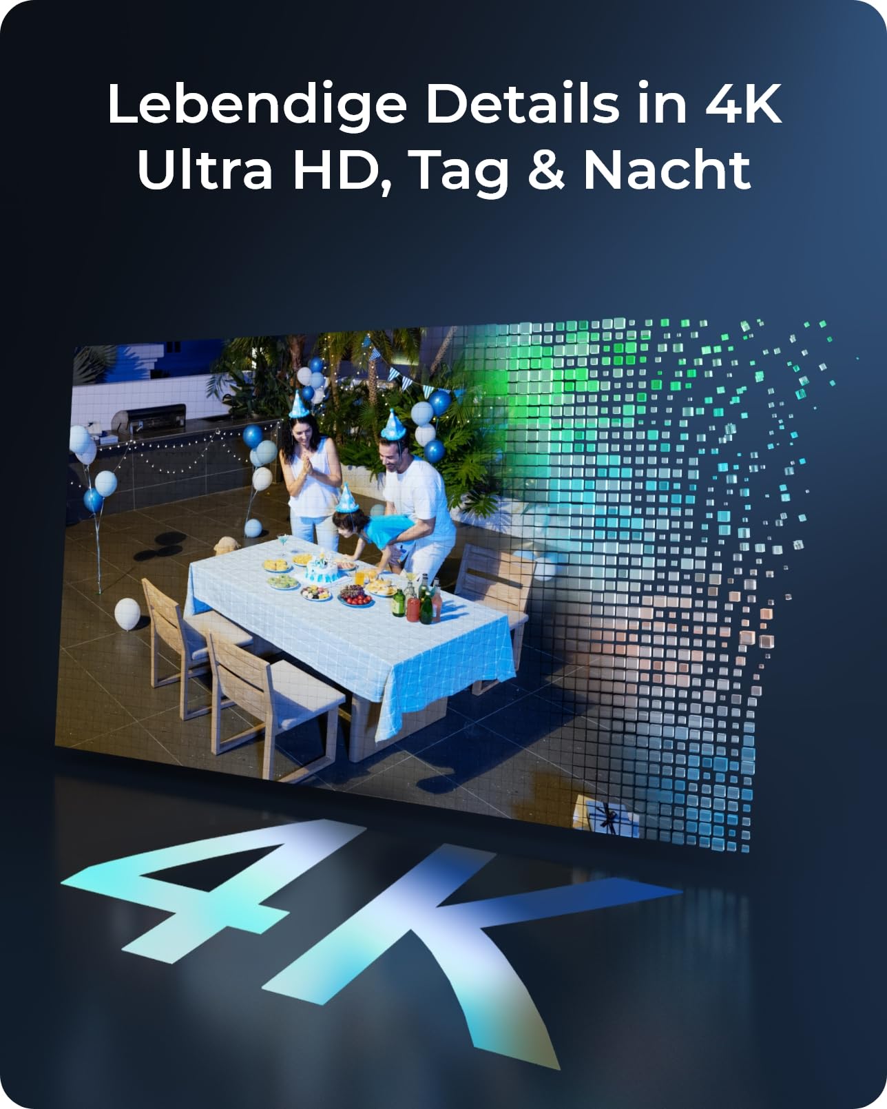 Reolink 4K PT Solar Überwachungskamera Aussen Akku Set Outdoor mit Home Hub kabellos WLAN Nachtsicht