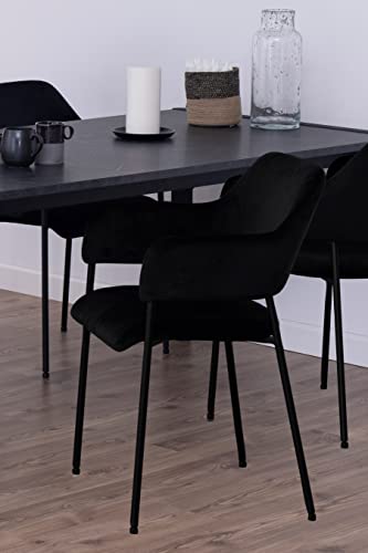AC Design Furniture Lisette Sedia da Pranzo, Nero, H: 82 x B: 54 x T: 55 cm : Amazon.it: Casa e cucina