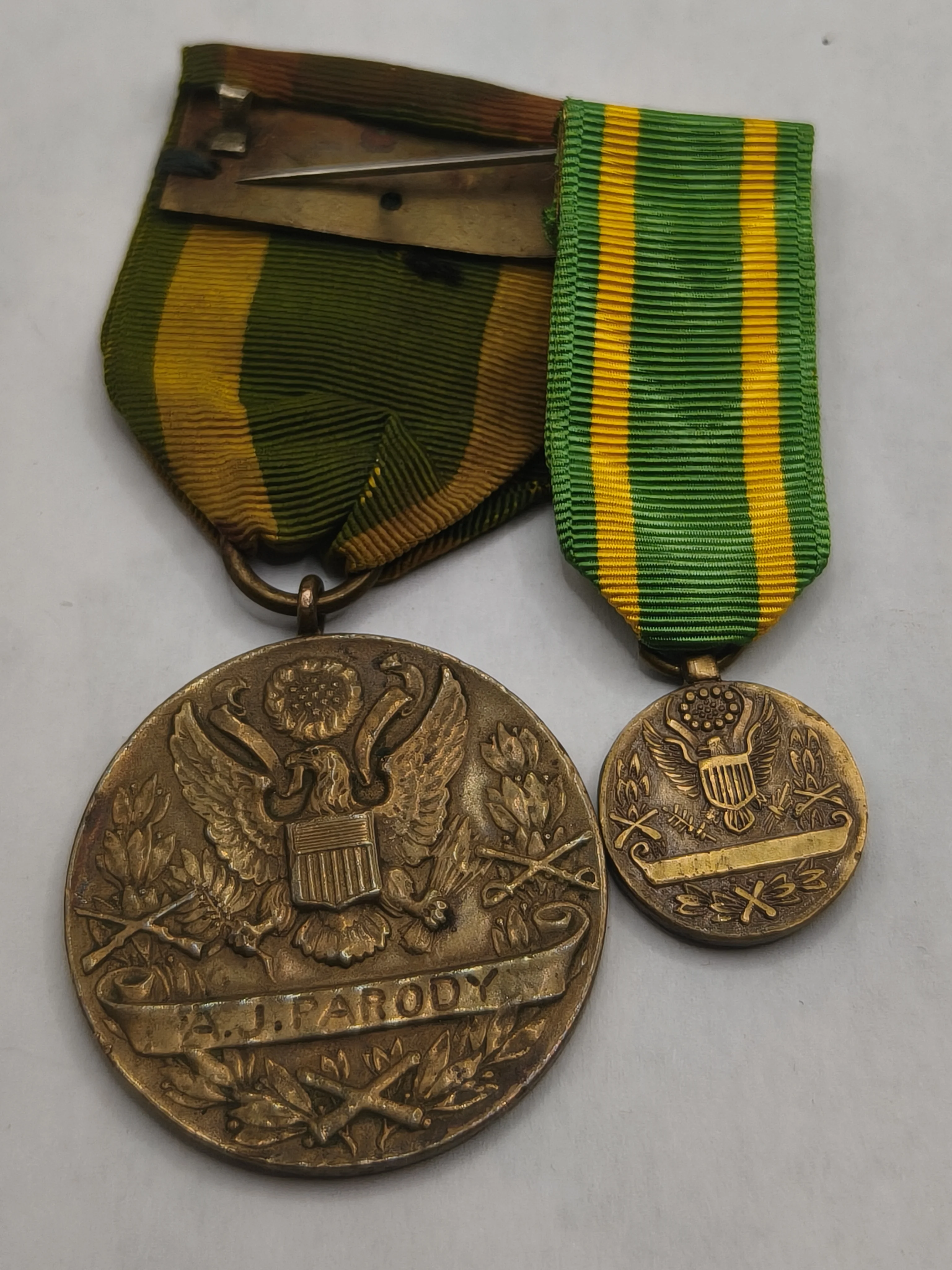 Medal Cuban War 1898. USA. Named and numbered.