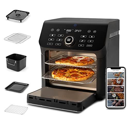 COSORI Air Fryer Toaster Oven Combo, 10 Qt Family Size, 14 in 1 Functions with Dehydrate, Roast, Smart Control Through Phone & Voice, 1000  In APP Recipes & 6 Dishwasher  Safe Accessories, Black : Home & Kitchen