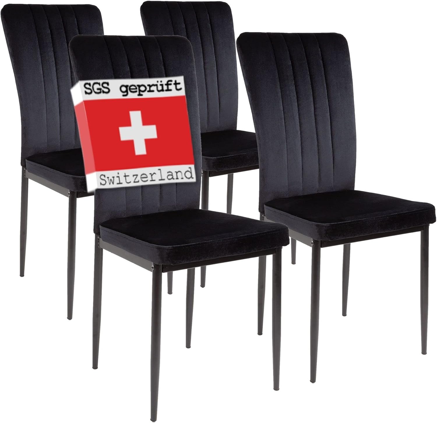 Albatros Modena Dining Chairs, Set of 6, Grey, SGS Tested