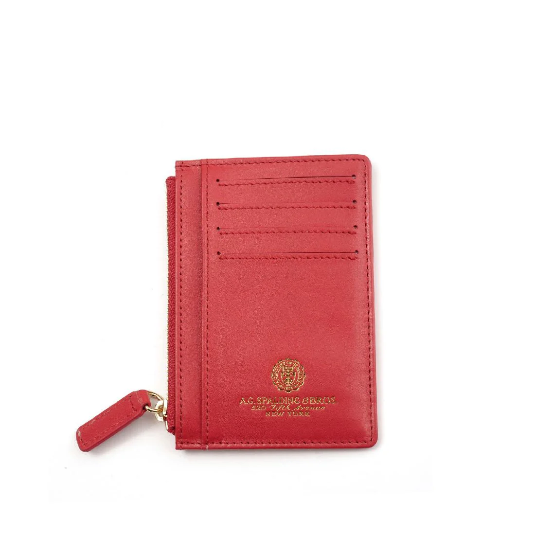 Portacarte Spalding & Bros Sissy zip con portamonete rosso 175165U500