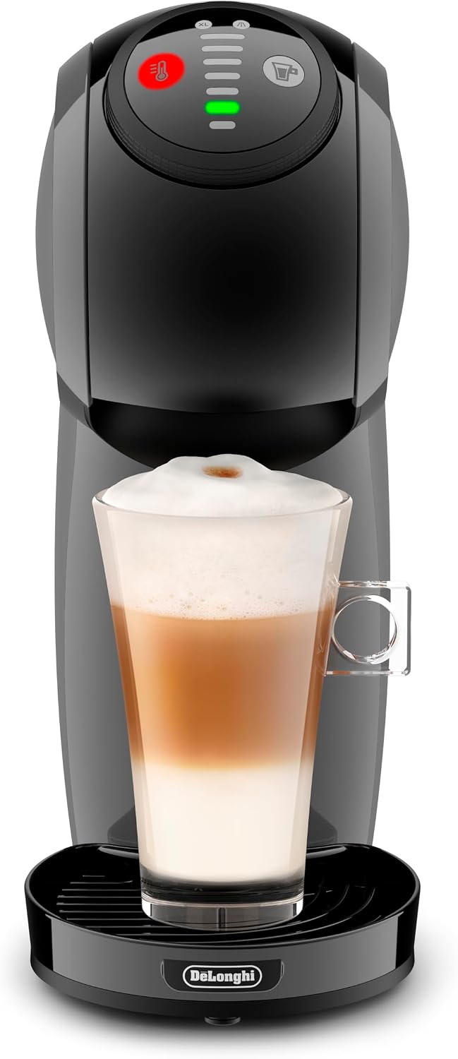 NESCAFÉ DOLCE GUSTO De'longhi Genio S, Macchina per Caffè Espresso e Altre bevande in capsula, Automatica, Antracite + Espresso Decaffeinato Caffé 96 capsule