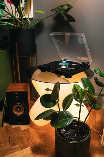 Audio Technica AT LP60XBT   Giradischi completamente automatico con trasmissione a cinghia e connessione Bluetooth, Nero : Strumenti Musicali