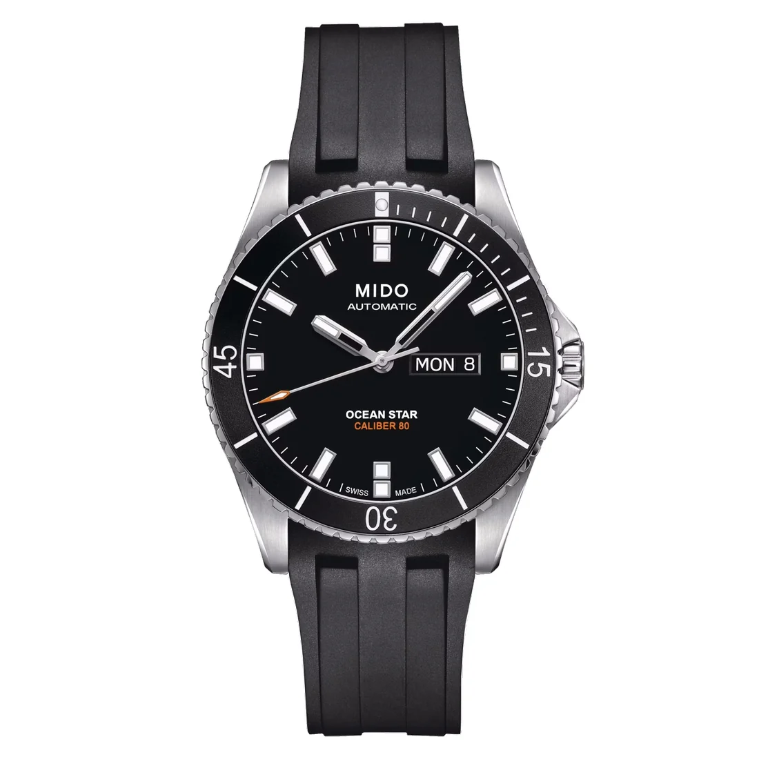Orologio Mido Ocean Star 200 quadrante nero cinturino gomma