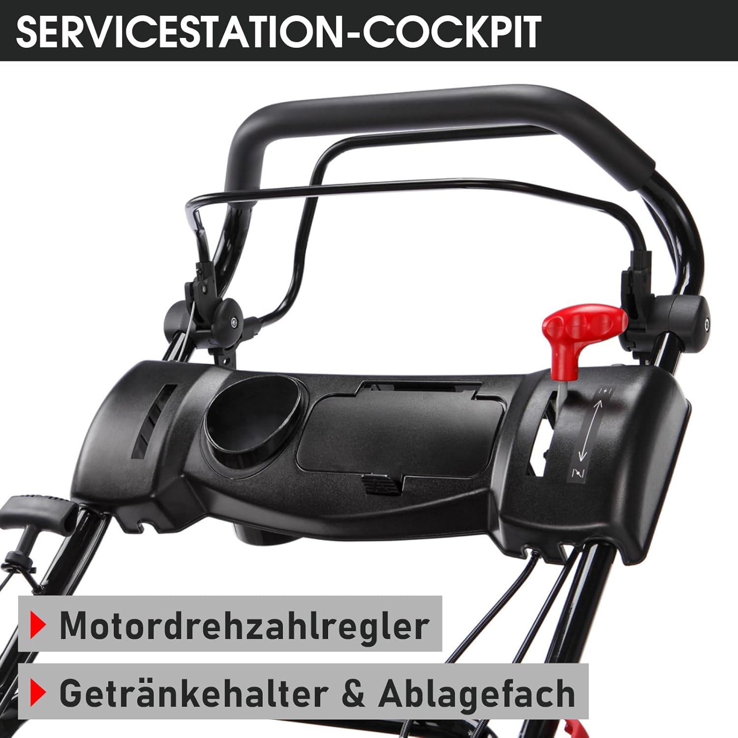 BRAST Benzin Rasenmäher mit Antrieb | 5,2kW(7PS) | Elektrostart | 48cm Schnittbreite | viele Modelle | TÜV | 4 Takt OHV Motor | 30-80mm Schnitthöhe | 60L Fangkorb | Stahlgehäuse | 19224 ESTART Speed