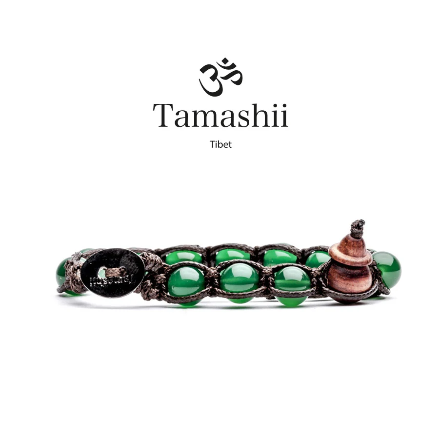 Bracciale Tamashii BHS900-12 in agata verde 8mm