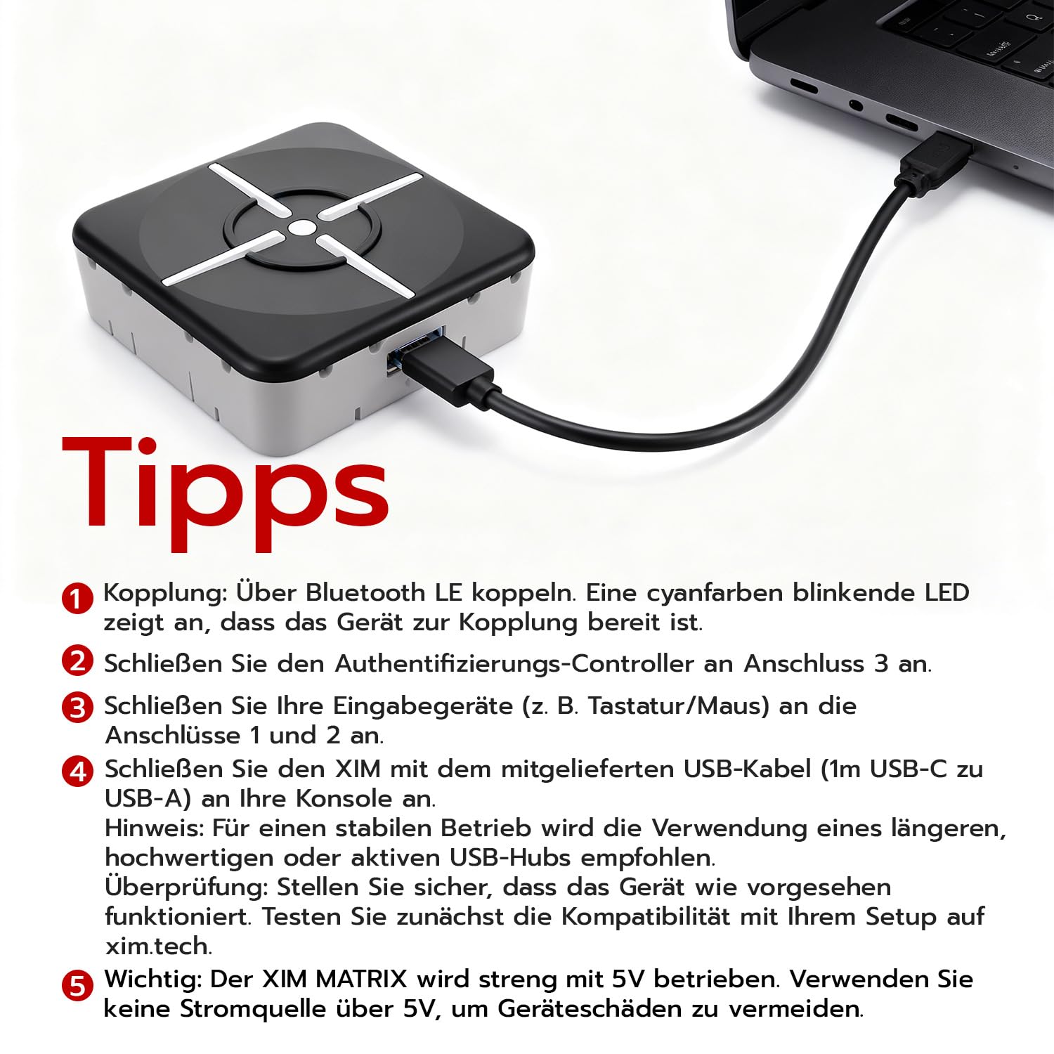 Multi-Input-Adapter XIM Matrix Konverter für Tastatur und Maus für PS5 Xbox Series X/S Xbox One PS4 und PC