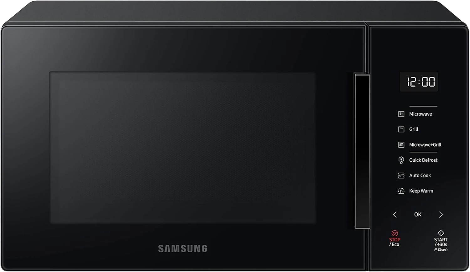 Samsung Tisch-Mikrowelle Glas Design MG23T5018CP/ET, knuspriges Kochen, AirFry, Mikrowelle + Grill 800 W + 1100 W, 23 l, 49 x 27,5 x 38 cm, Puder