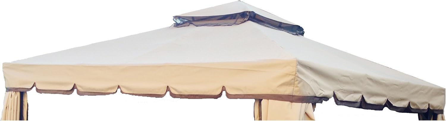 FP-TECH Replacement Cover for Garden Gazebo Rain PVC 3 x 3 or 3 x 4 cm (3 x 4 cm)