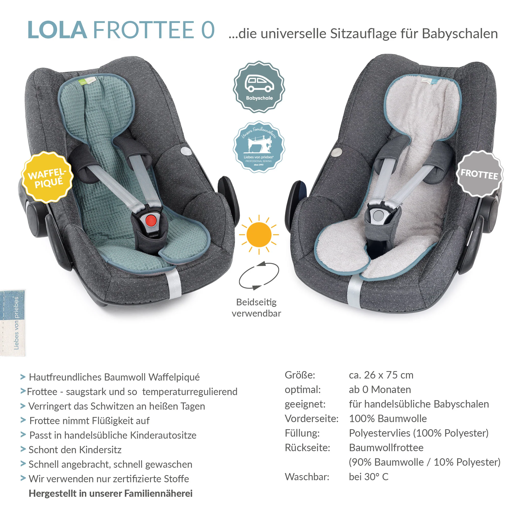 LOLA die musselin Sitzauflage