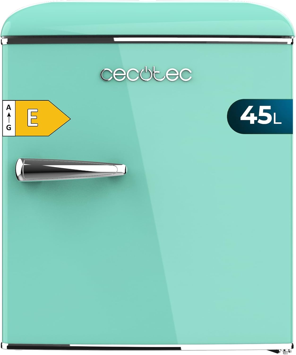 Cecotec Mini Frigorifero Retro Bolero Coolmarket 2D Origin 86 Red E. Due Porte Rosso di 89,3cm di Altezza e 48,7 di Larghezza con Capacità di 86L, Classe Energetica E, Led Interno e Maniglia Cromata