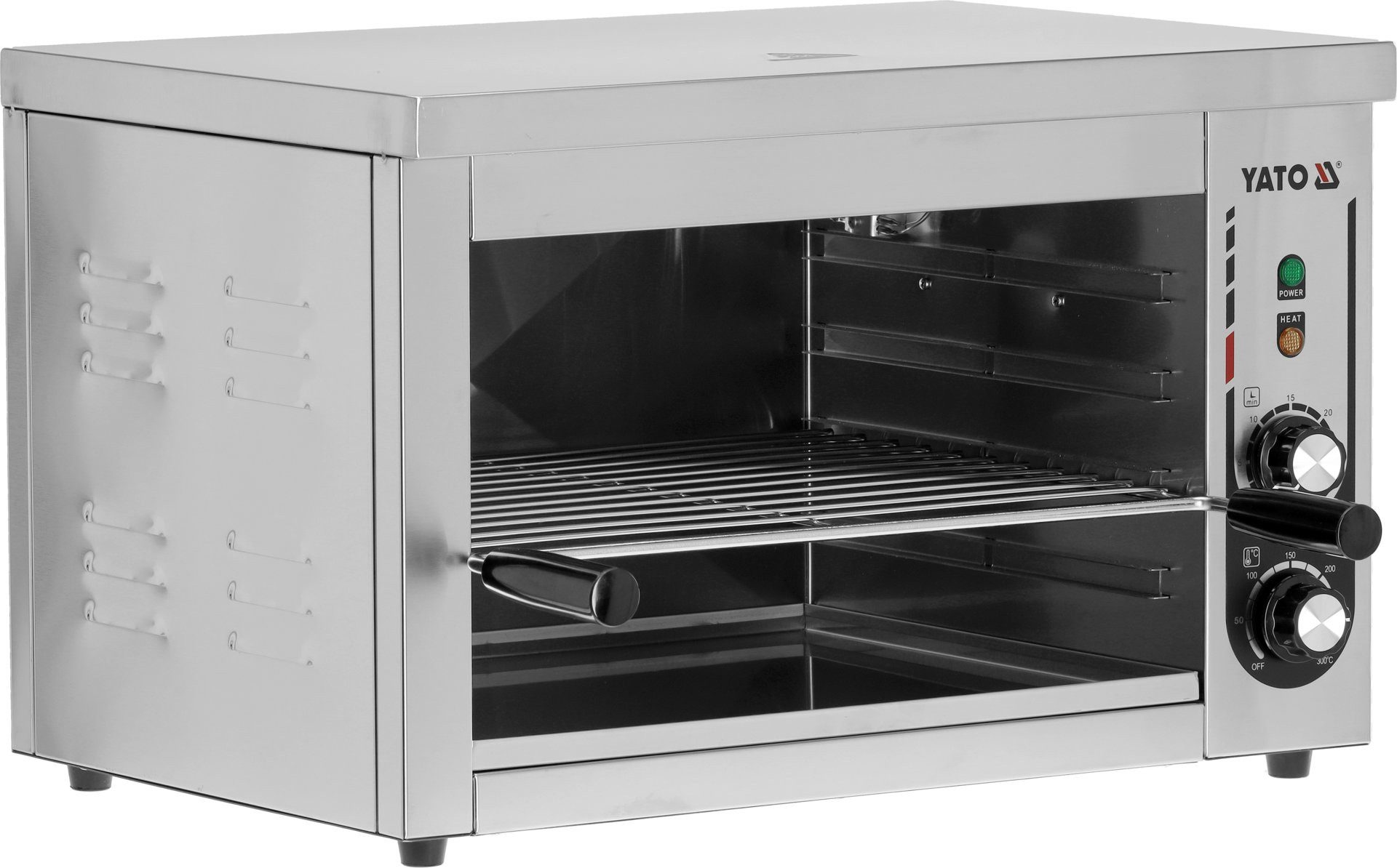 Elektrogrill Gastro Salamander, Ofen, Grill, Überbackgerät 3000W 580x400x380mm