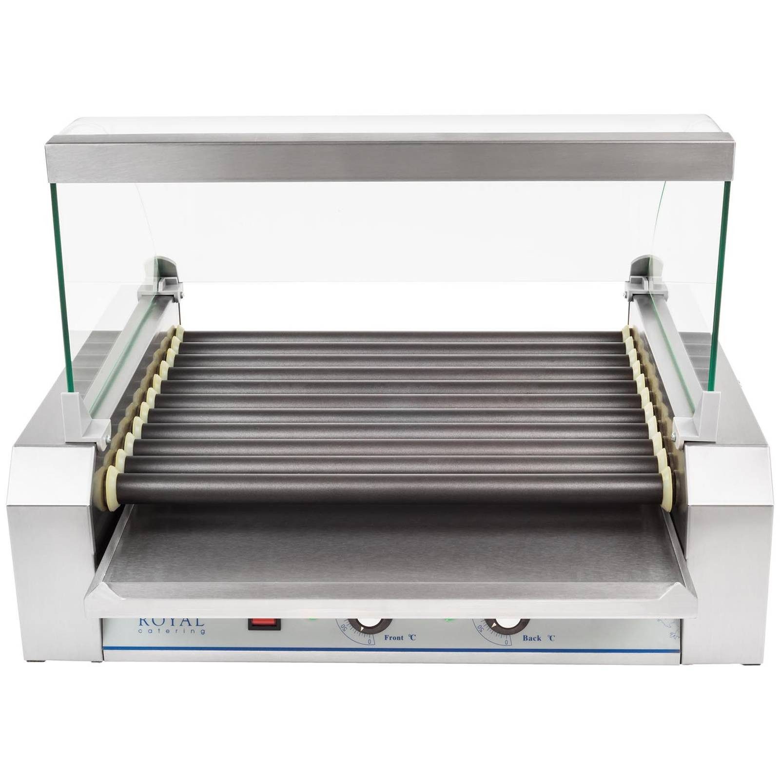 Elektrogrill Hot Dog Maker Hot Dog Gerät Hotdog Rollen Grill Teflon 11 Rollen 2200W
