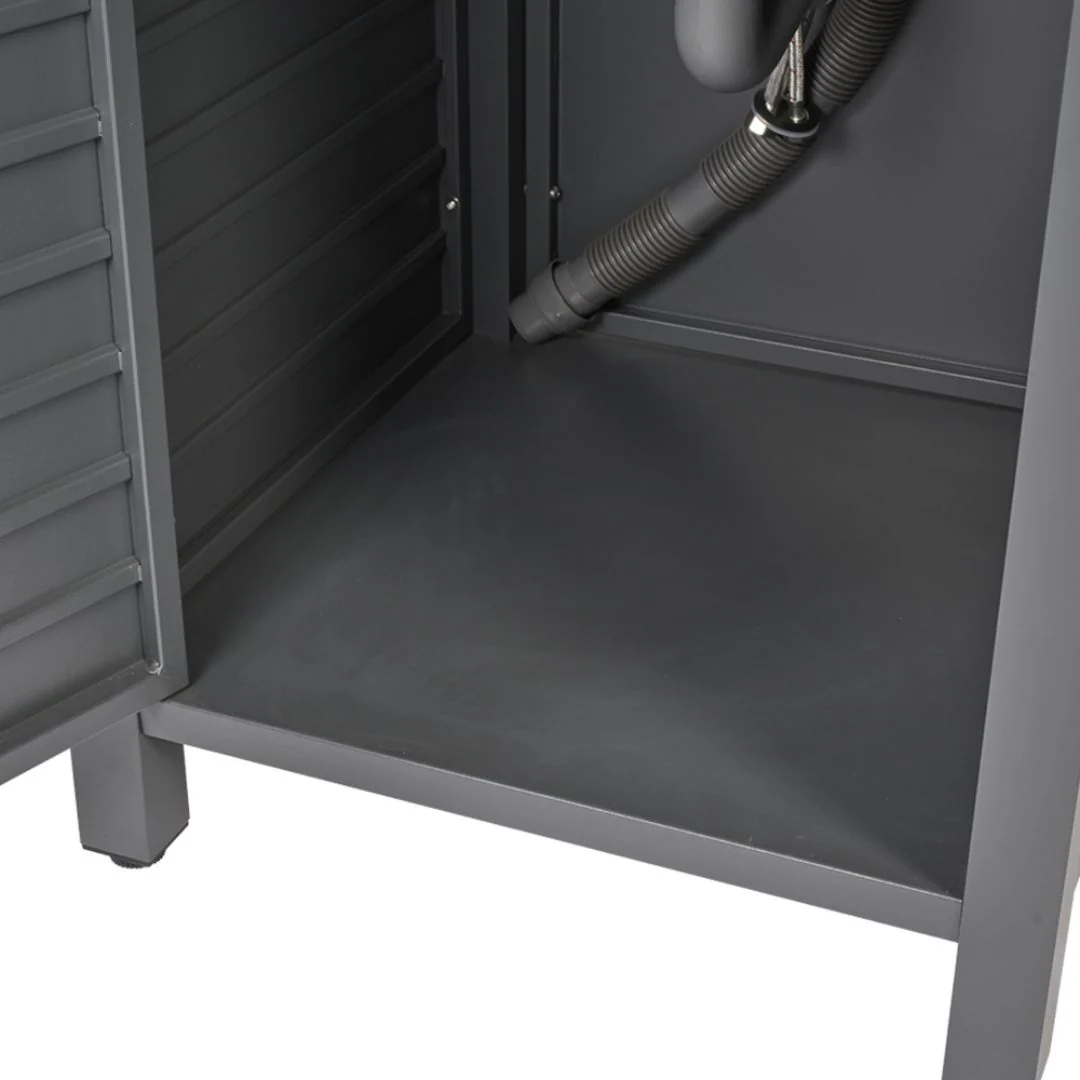 Modulo cucina con lavello in alluminio  60X60X100