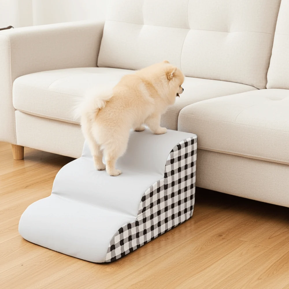 Dog Stairs with Gentle Slope & Non-Slip Base �C 2 & 3 Step Options