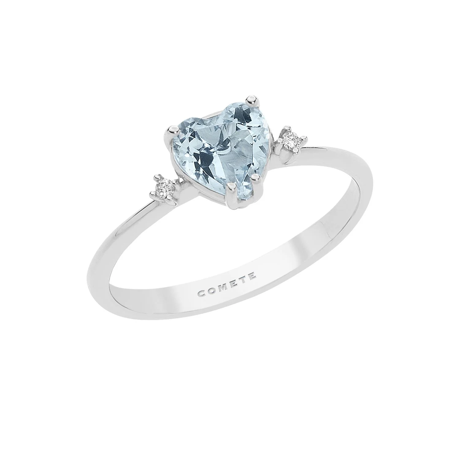 Anello Comete Gioielli con acquamarina taglio cuore - ANQ 300