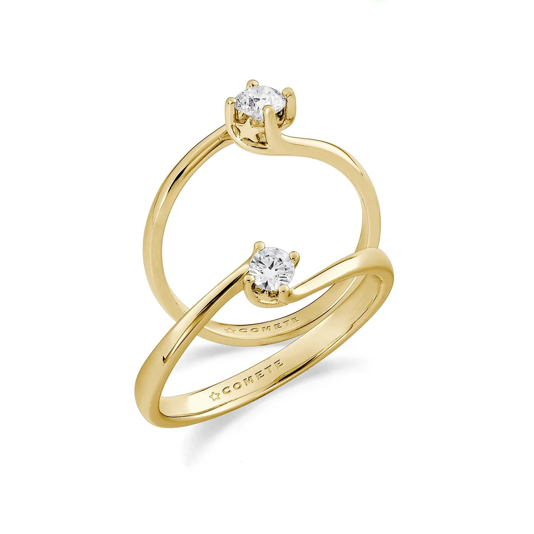 Anello oro giallo solitario Comete Gioielli brillante ct 0,20 ANB 2714 G