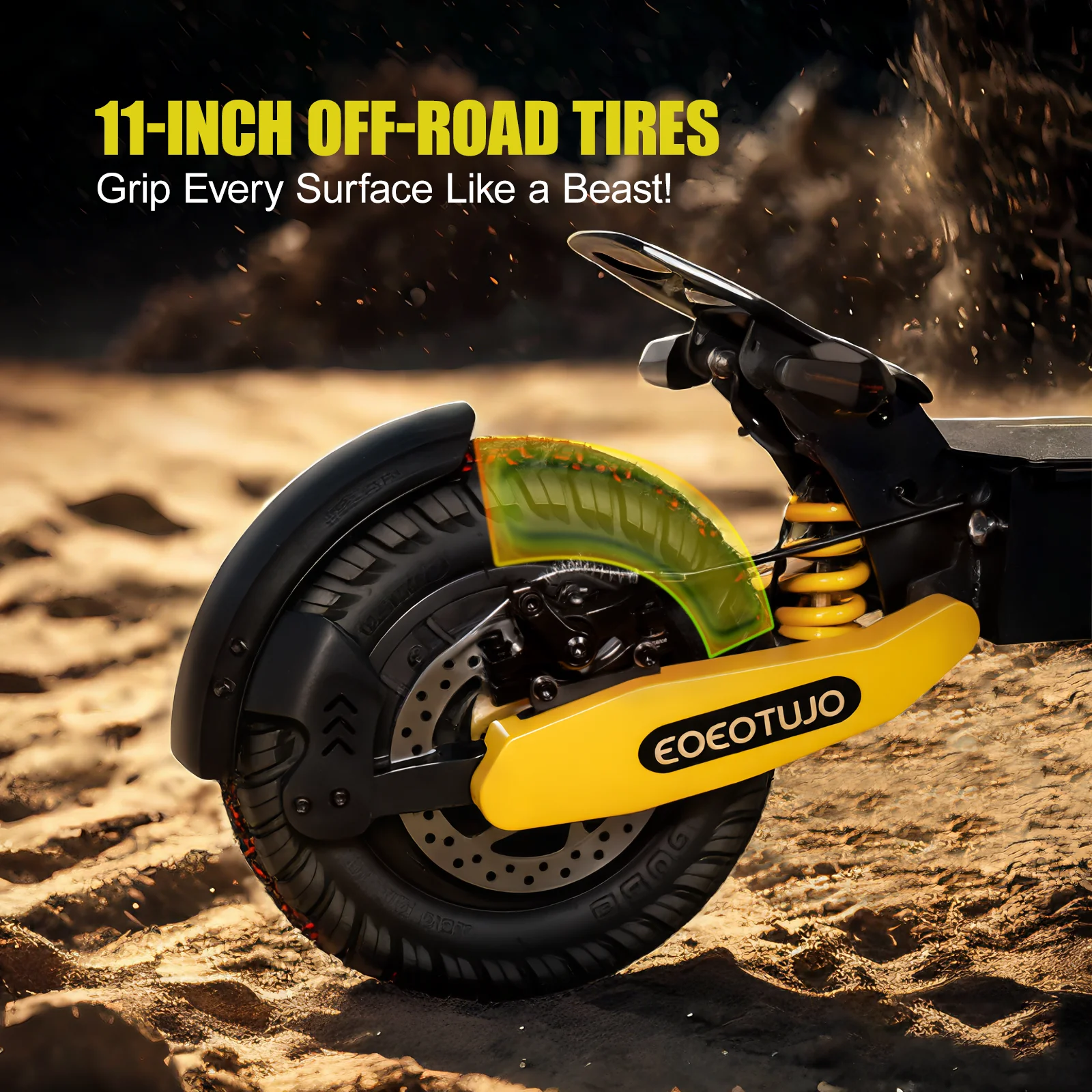 Off Road Electric Scooter for Adults, 1200W Motor Fast E Scooter, Up to 28MPH Top Speed & 20Miles Long Range, 11