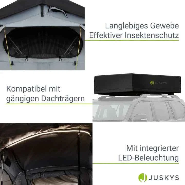 Autodachzelt fr 2 Personen Lago mit Matratze