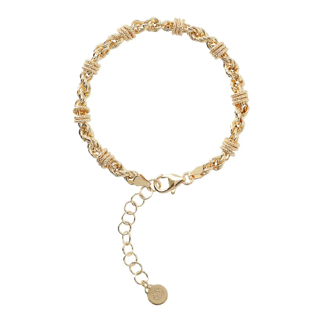 Bracciale Etrusca Gioielli catena corda con rondelle WSET00665.YG