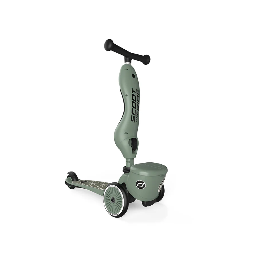 2025 Scoot & Ride Highwaykick 1 Lifestyle �C 2-in-1 loopfiets en step met zitje voor kinderen van 1 tot 5 jaar