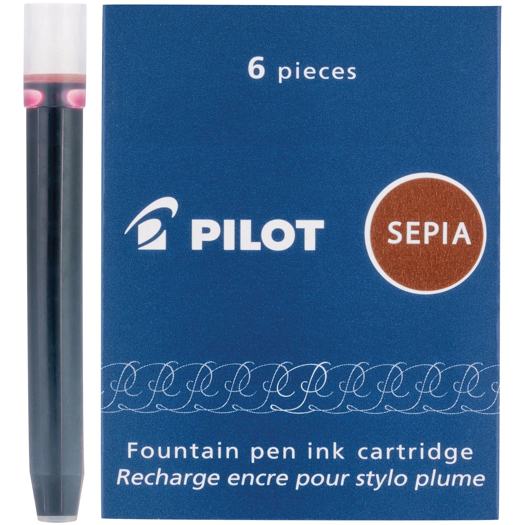 PILOT Namiki IC50 Fountain Pen Ink Cartridges, Sepia, 6-Pack