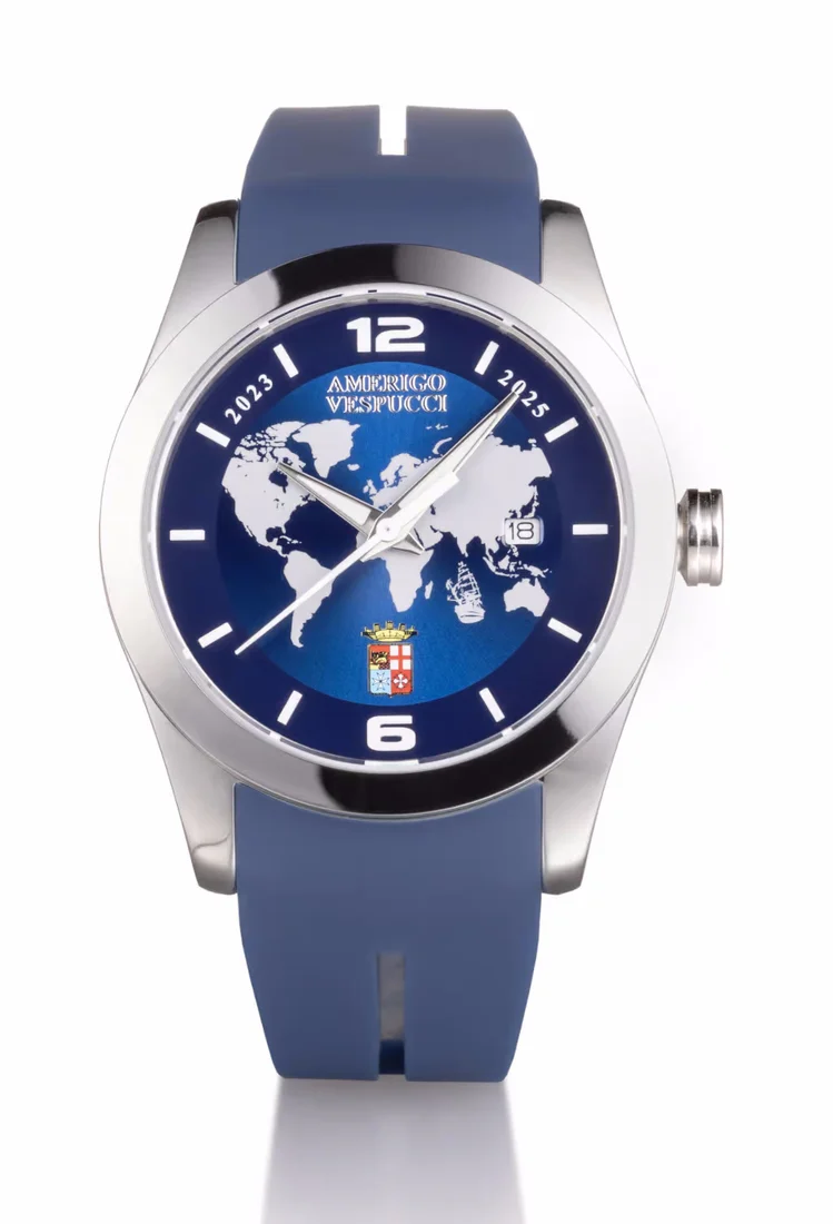 Orologio Locman Island Amerigo Vespucci silicone blu 0613A02S-00AMVESB