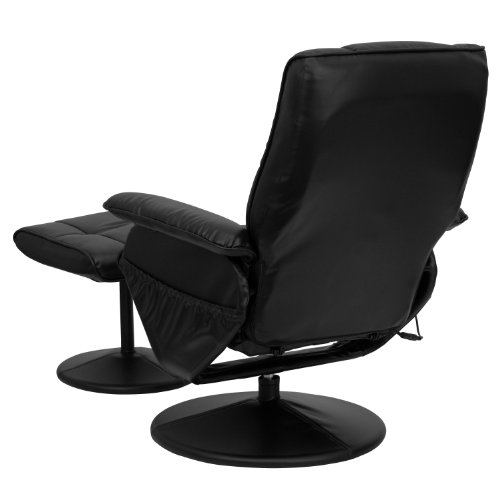 Flash Furniture Massage Black Leather Recliner Poltrona massaggiante reclinabile e ottomana Base Rivestita in Pelle, Metallo, Nero, 83.82 x 63.5 x 45.72 cm : Amazon.it: Casa e cucina