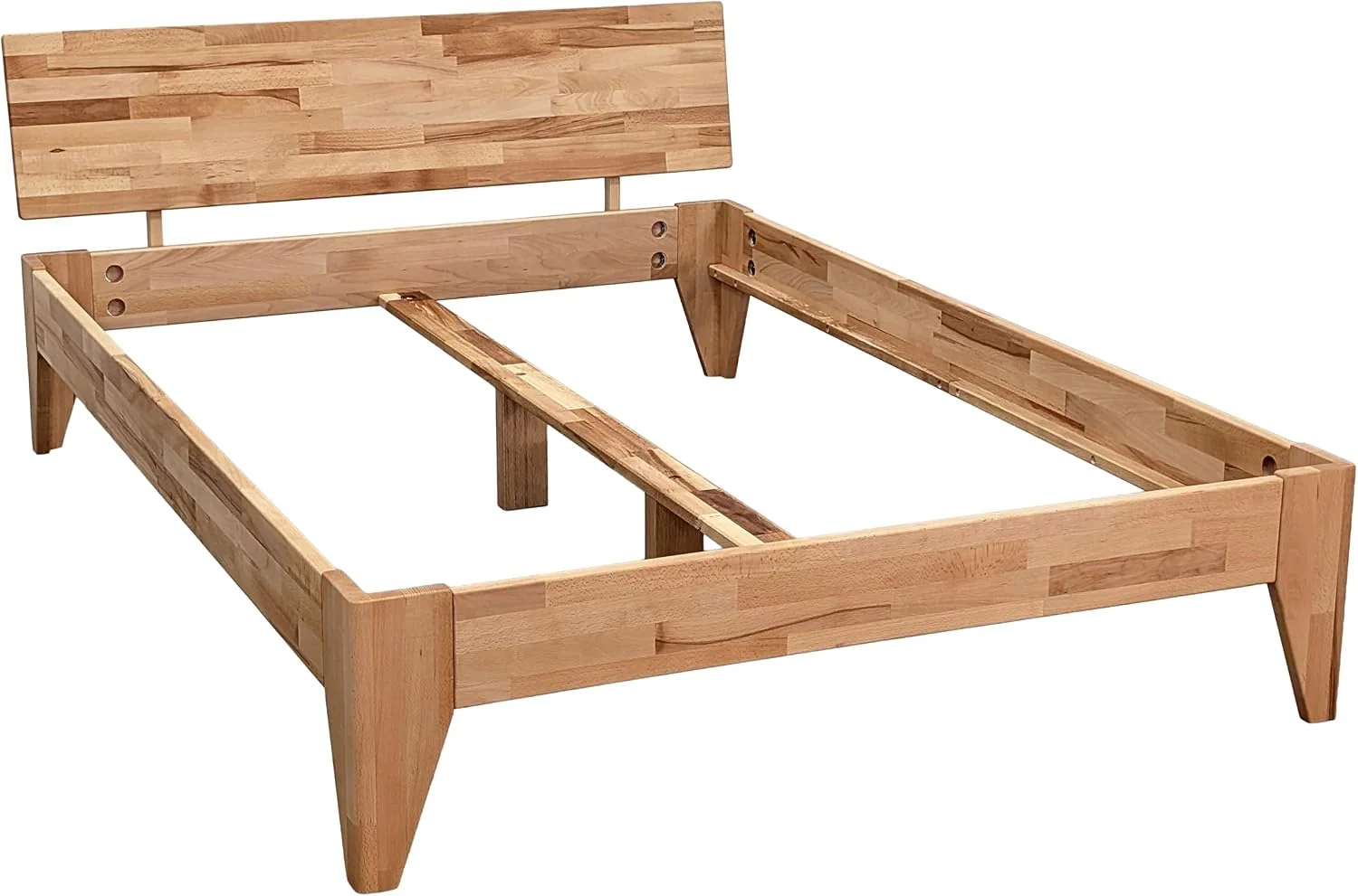 Betten-ABC Bett, 140x200 cm, Natur, Massivholz Rustica - - Kernbuche in optik - geölt