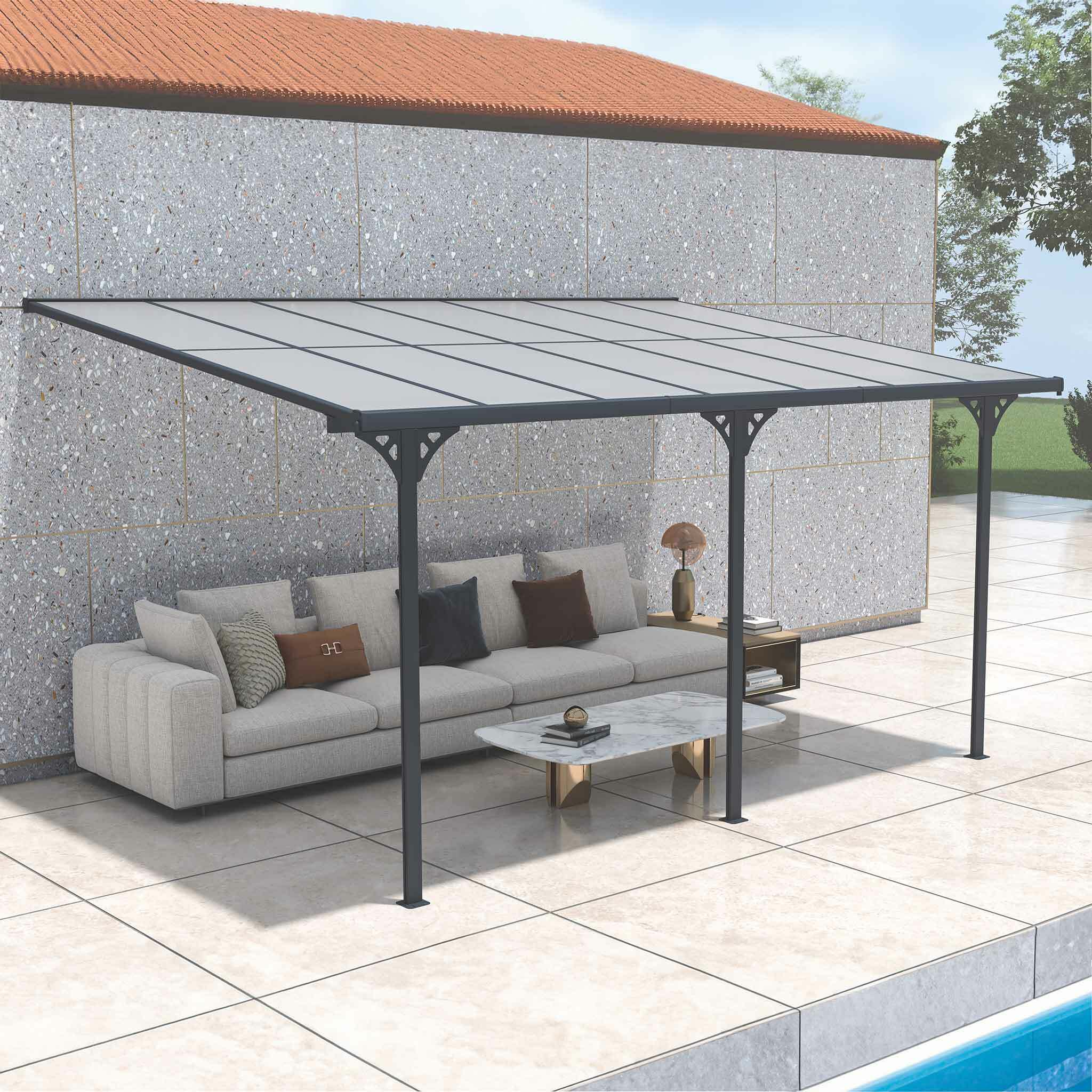 Fornorth Terrasoverkapping 435x300x225-270cm