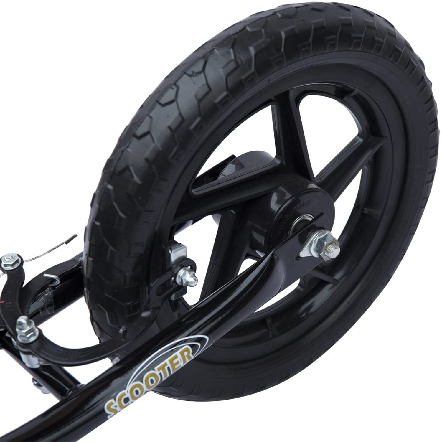 kinderstep scooter step stadsscooter kinderscooter kickboard 12 inch zwart 120 x 52 x 80-88 cm