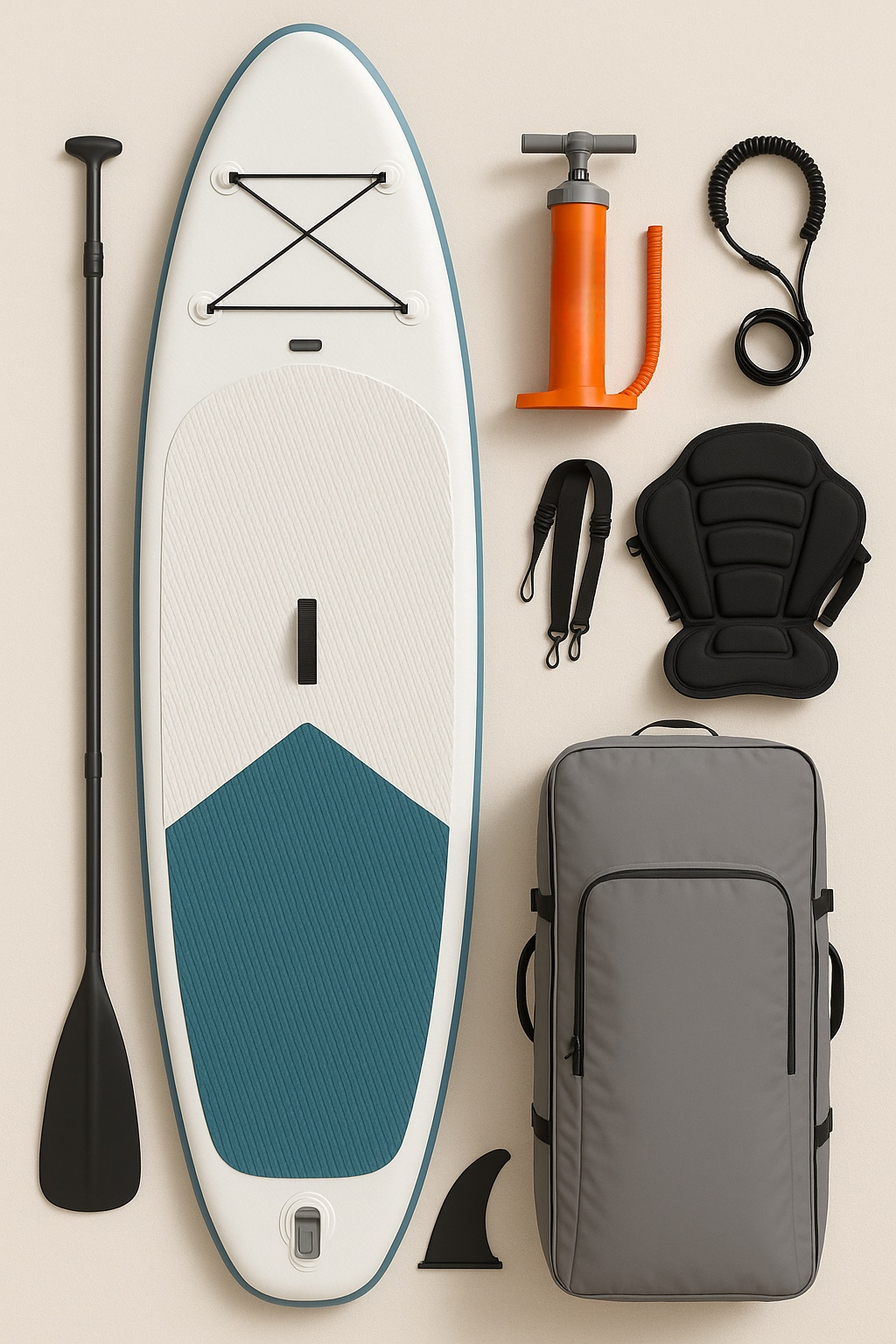 Oppusteligt paddleboard Hvid Bl PVC Fritids- og kystbrug 3208415 cm izaLiNS556Mw