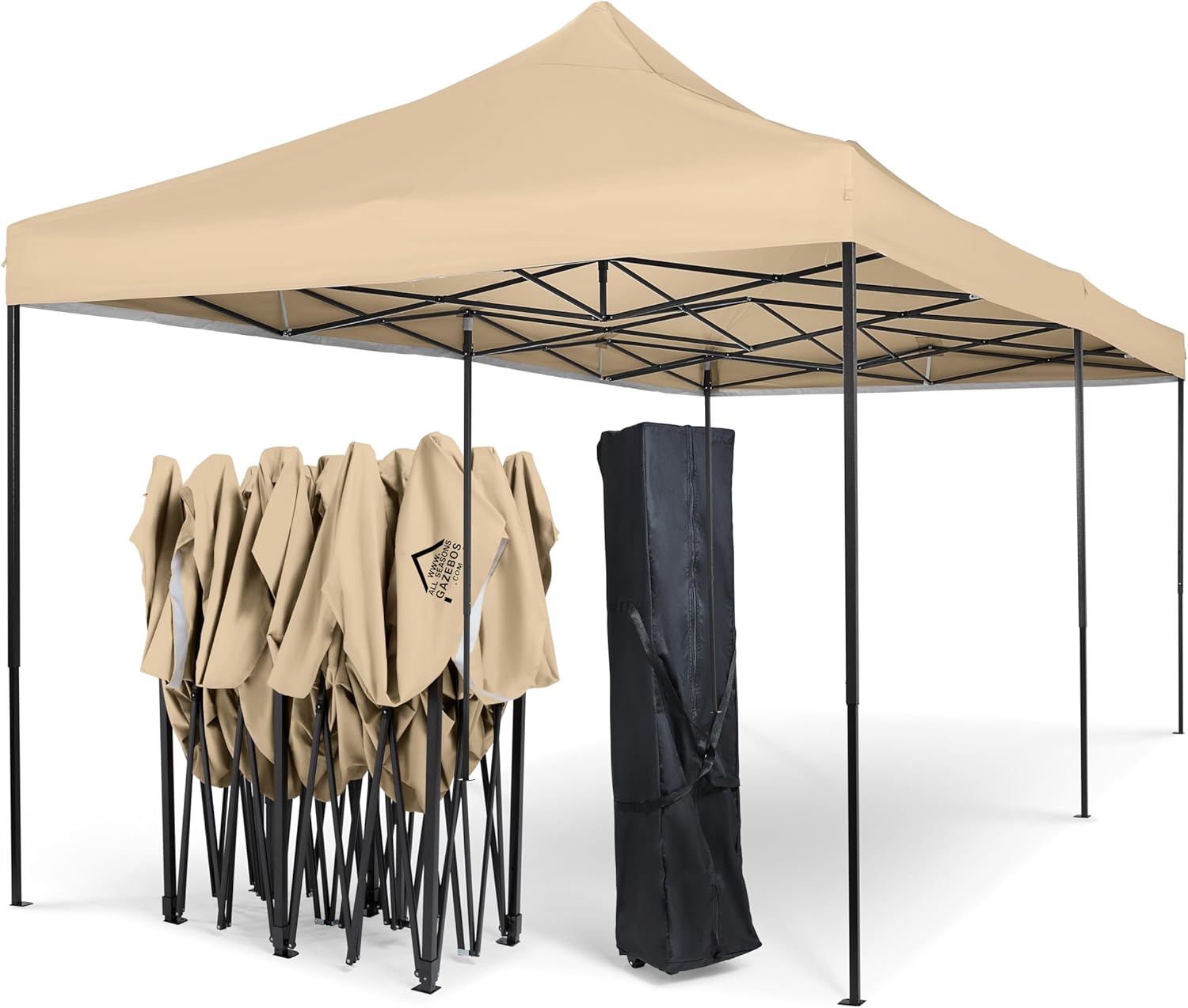 All Seasons Gazebos: Pop Up Gazebo 3 x 6 m Fully Waterproof – Beige