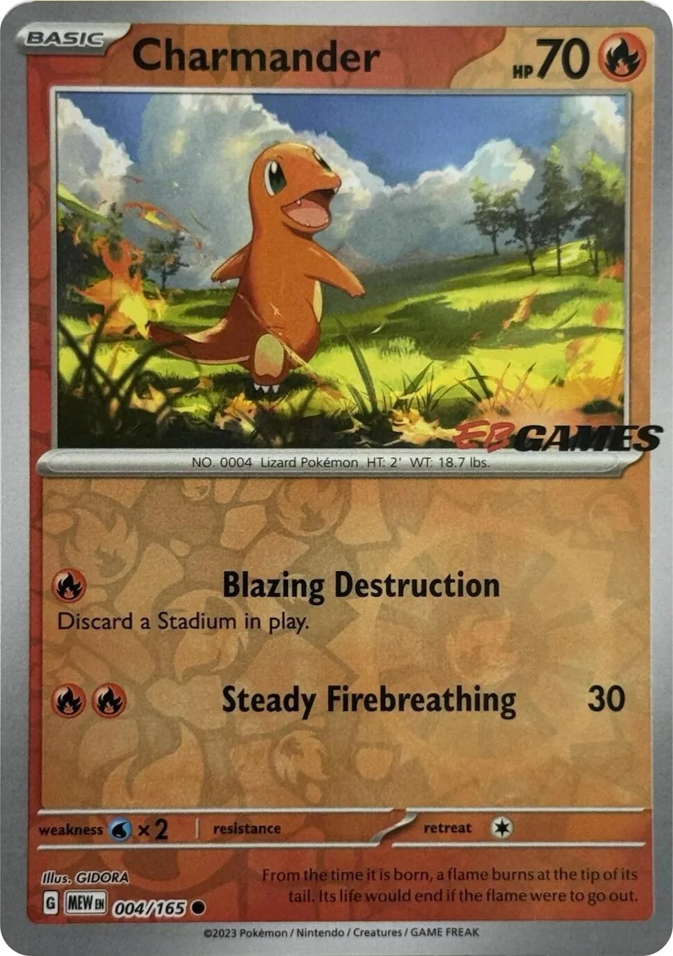 Charmander - 004/165 (EBGames Exclusive) (004/165) (Miscellaneous Cards & Products)