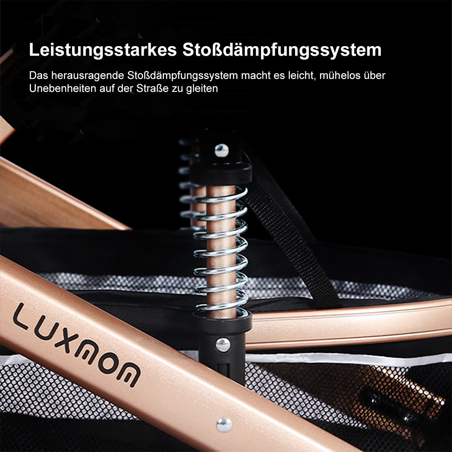 Kombi-Kinderwagen Baby Buggy Babyschale Babywanne 5-Punkt-Sicherheitsgurt Getränkehalter