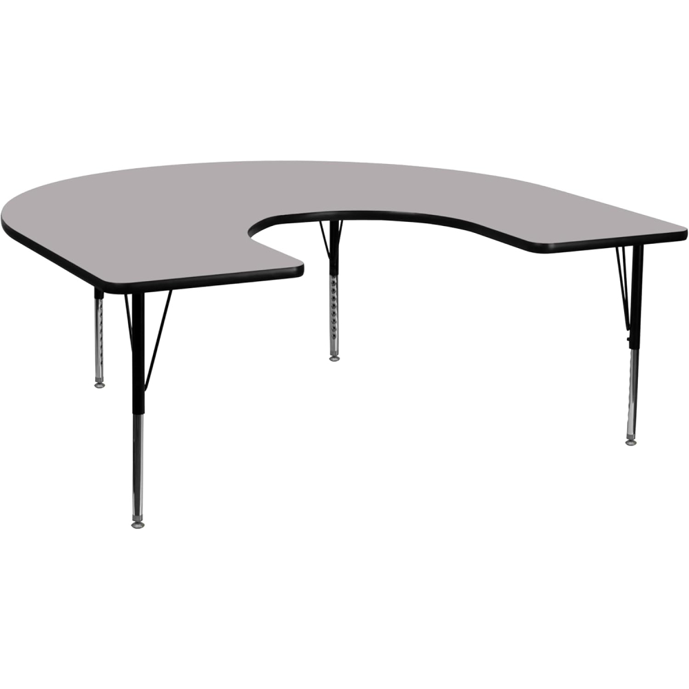Flash Furniture Wren Horseshoe Activity Table, Adjustable Legs