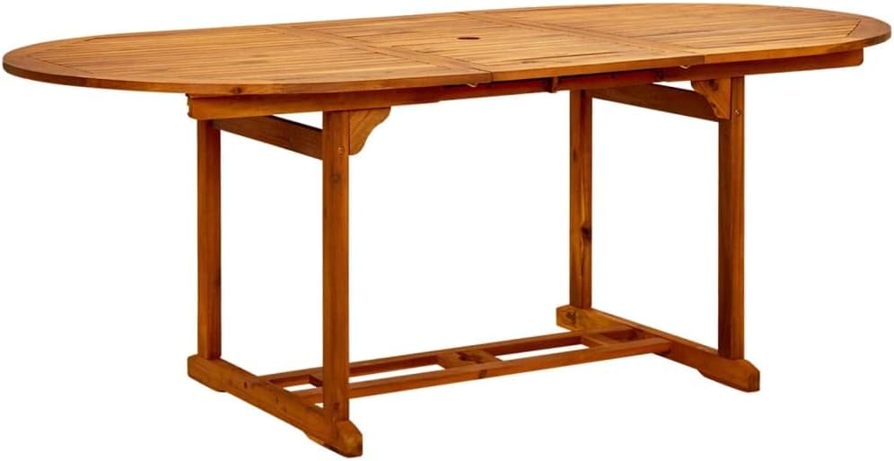 vidaXL Extendable Outdoor Table Garden Furniture Coffee Table Dining Table Patio Furniture Patio Acacia Wood