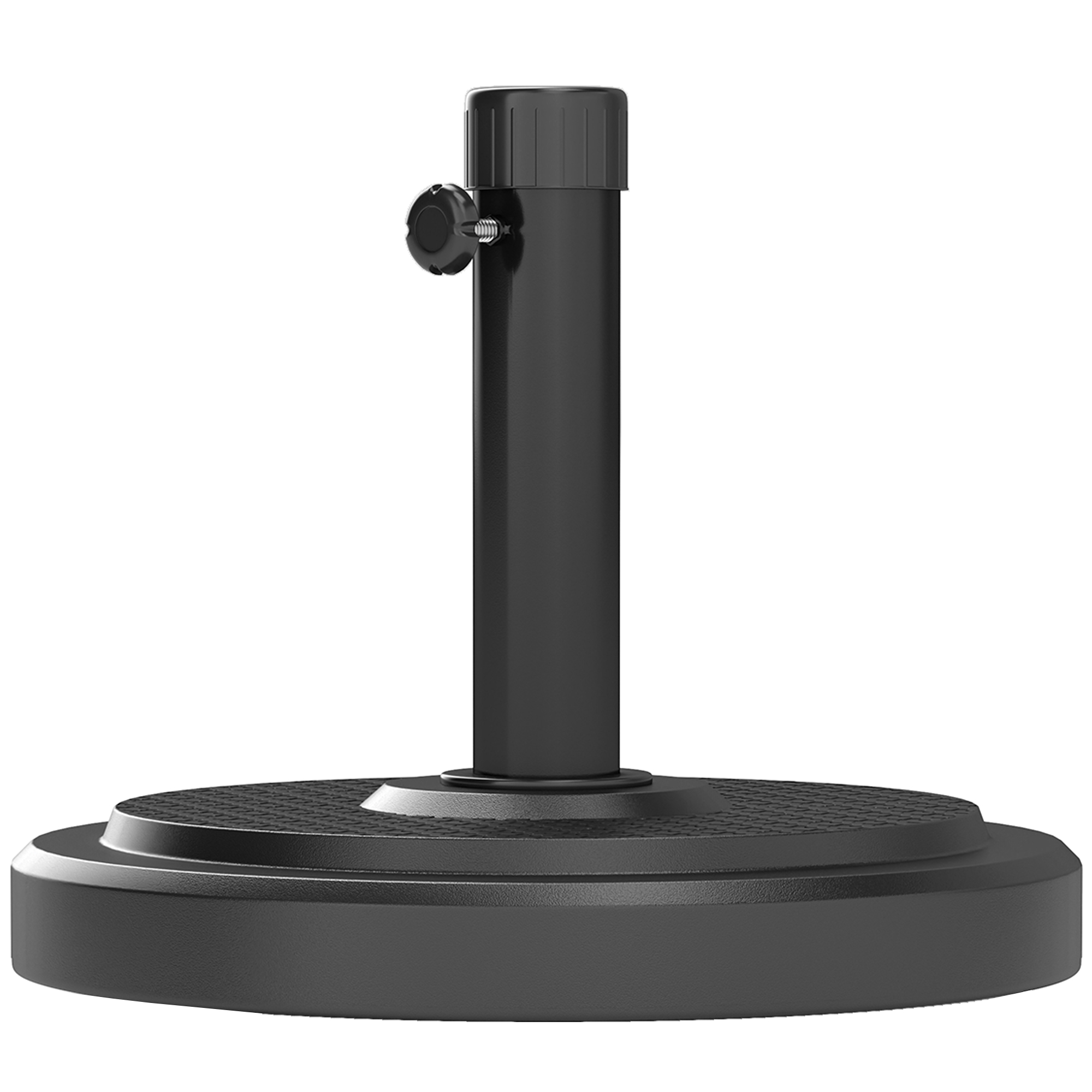 Outsunny 22 kg Sonnenschirmständer Rund für Sonnenschirme bis 2,8 m und Pfosten 38 mm oder 48 mm, Schwarz