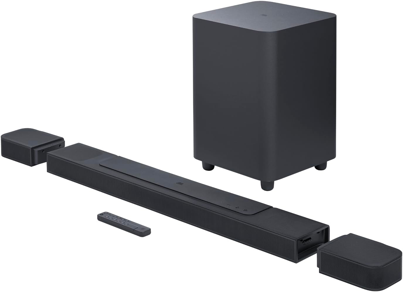 Bar 1000, Soundbar a 7.1.4 Canali per TV con Casse Altoparlanti Surround Rimovibili a Batteria, Dolby Atmos, MultiBeam e DTS:X, Connessione HDMI eARC, 880 W, Nero, Spina AC UE (tipo C)
