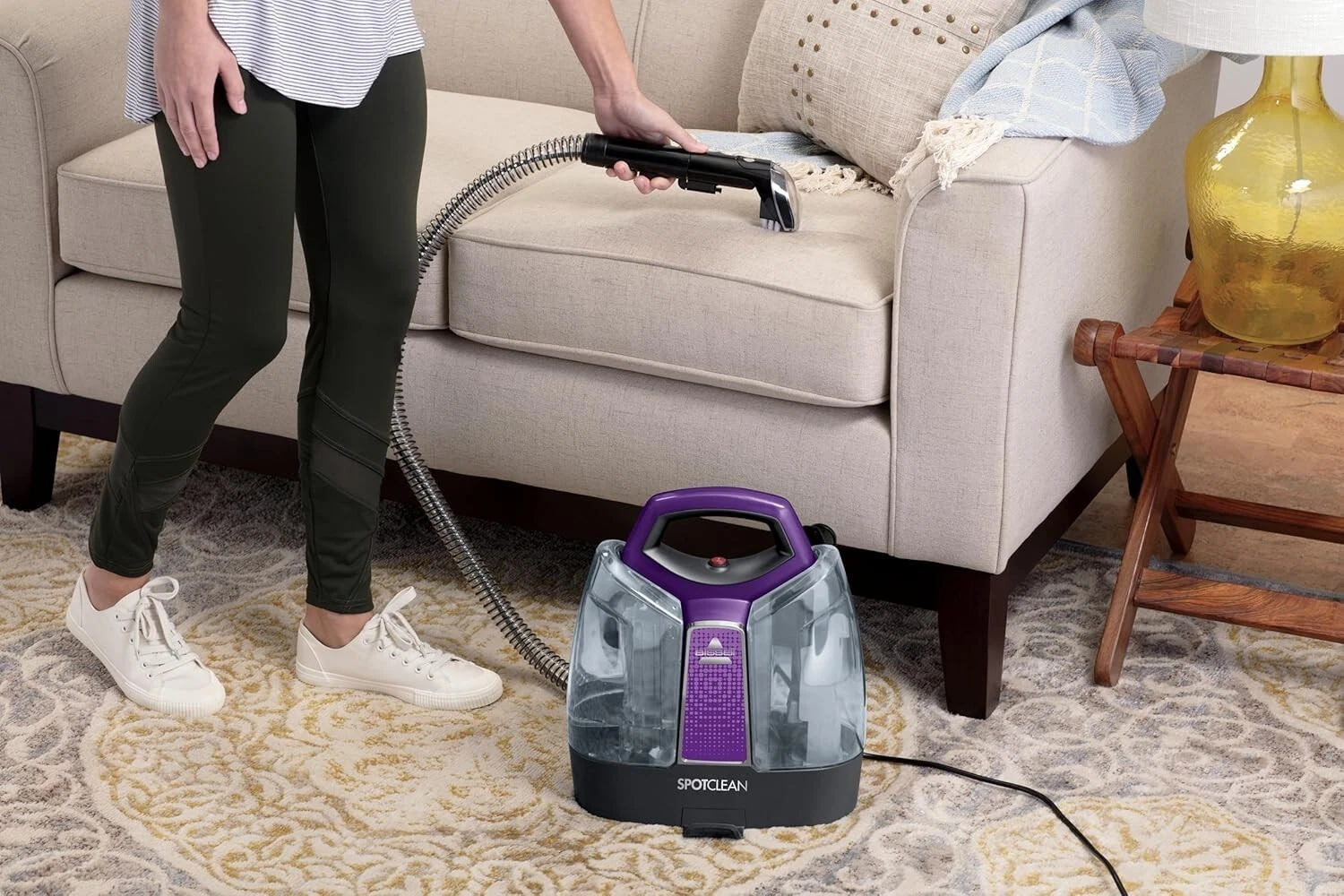 BISSELL SpotClean 36984 Draagbare Vlekkenreiniger voor Tapijt en Bekleding, Paars