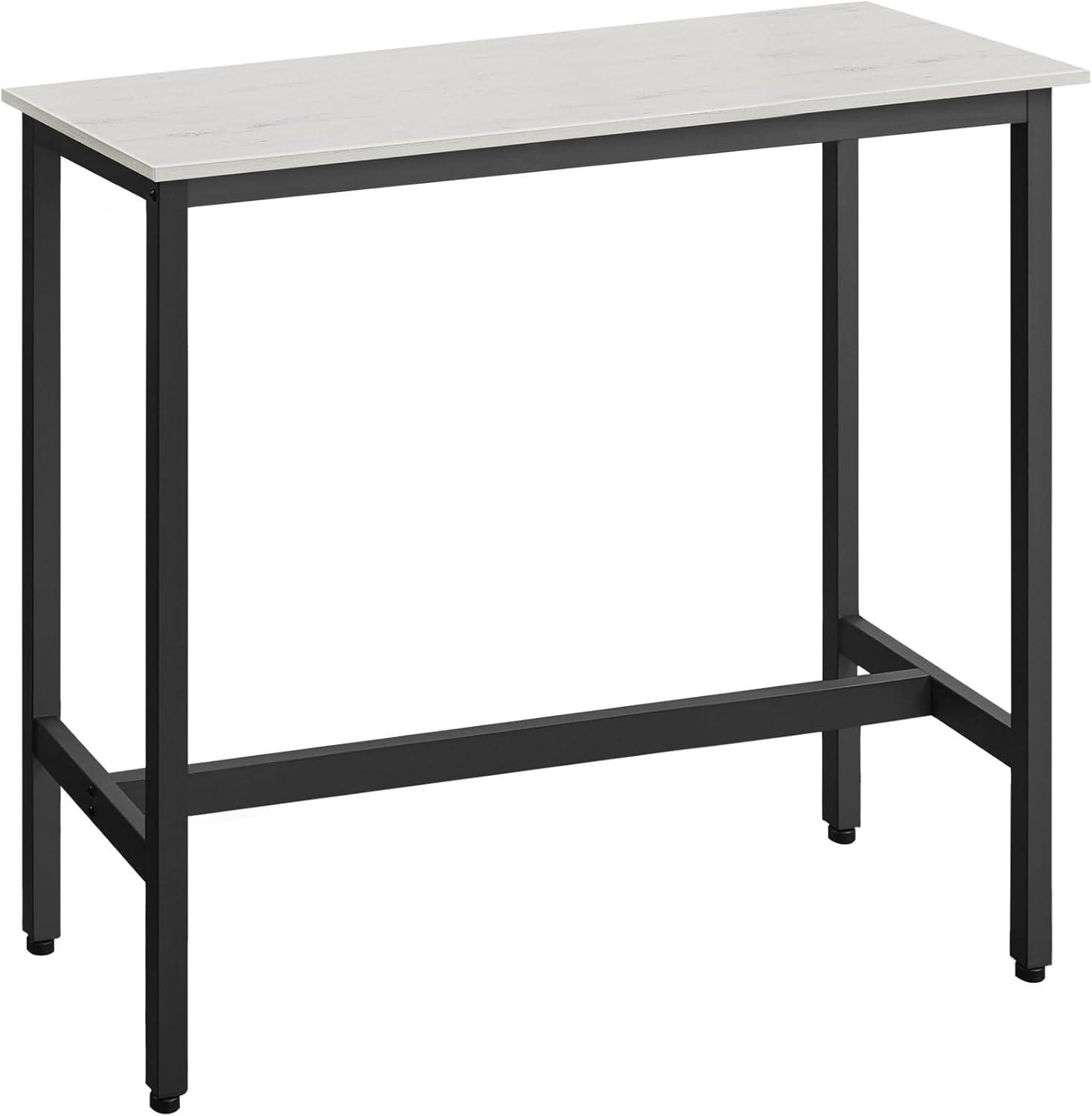 VASAGLE Tavolo da Bar Rettangolare Stretto, Tavolo da Cucina, Tavolo da Pranzo Alto, Robusto Telaio in Metallo, 100 x 40 x 90 cm, Facile da Assemblare, Marrone Vintage e Nero LBT10X