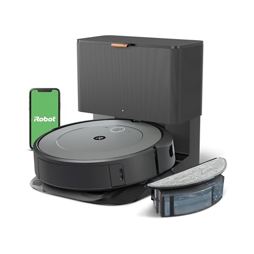 iRobot Roomba Combo i3  (3574) Robot Vacuum & Mop – Self Empty for Up to 60 Days, Clean by Room with Smart Mapping, Dual Multi Surface Brushes for a Thorough Clean, Ideal for Homes with Pets