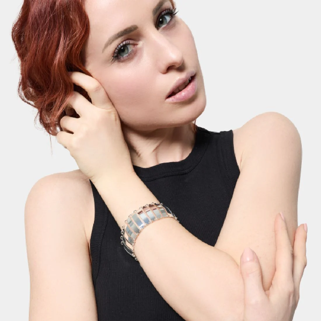 Bracciale Unoaerre catena piatta a spina di pesce 2669