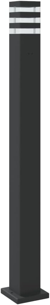 Wegeleuchten 3 Stück Schwarz 110 cm Aluminium Außenleuchte IP44 Wetterfest mit Diffusor für Garten Beleuchtung Einfahrt Veranda Dauerhaft Robust