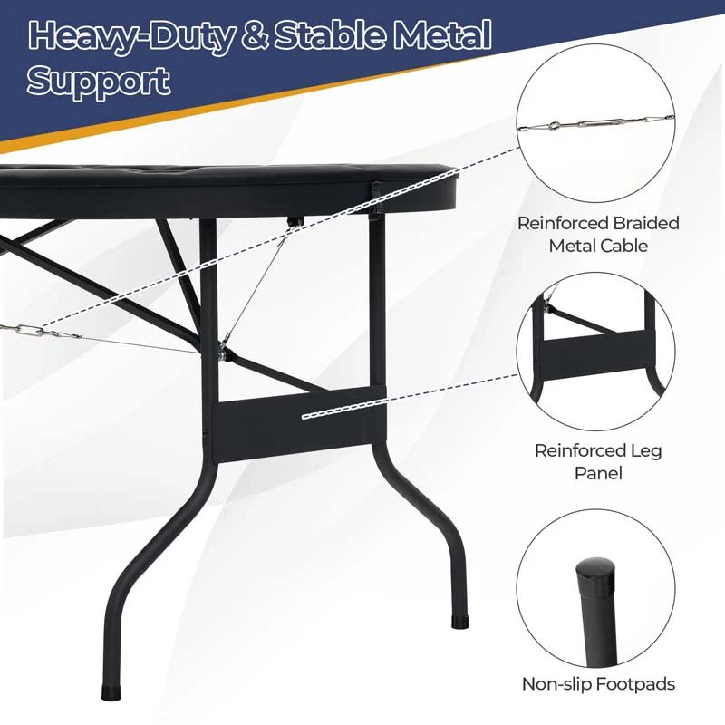 8-Player Foldable Poker Table, 72